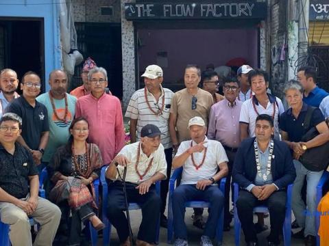 जेसीजको ‘चन्द्रपुर डबली’ निर्माणको नगर प्रमुख हर्क साम्पाङले गरे शिलान्यास