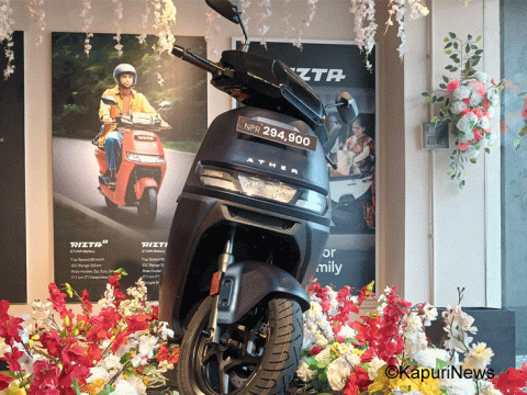 इटहरीमा विद्युतिय स्कुटर रिज्टा एस सार्वजनिक, शून्य प्रतिशत ब्याजदरमा फाइनान्स सुविधा 